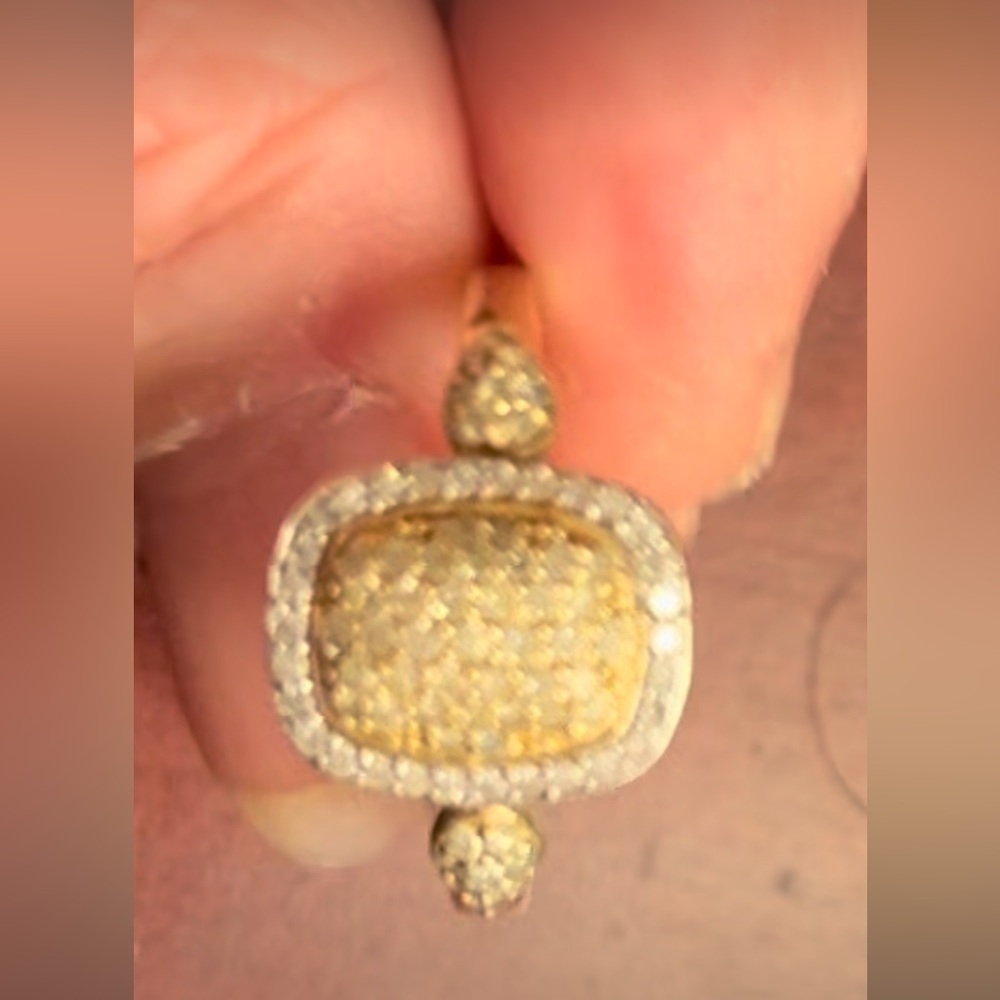 🎉HP🎉10K Diamond YELLOW & WHITE  .53ctw  SOLID Yellow Gold NATURAL &  MINED - Picture 9 of 13
